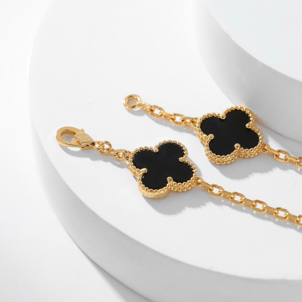 [Clover Jewelry]CLOVERS DAS 10-MOTIVE ONYX COLLIER