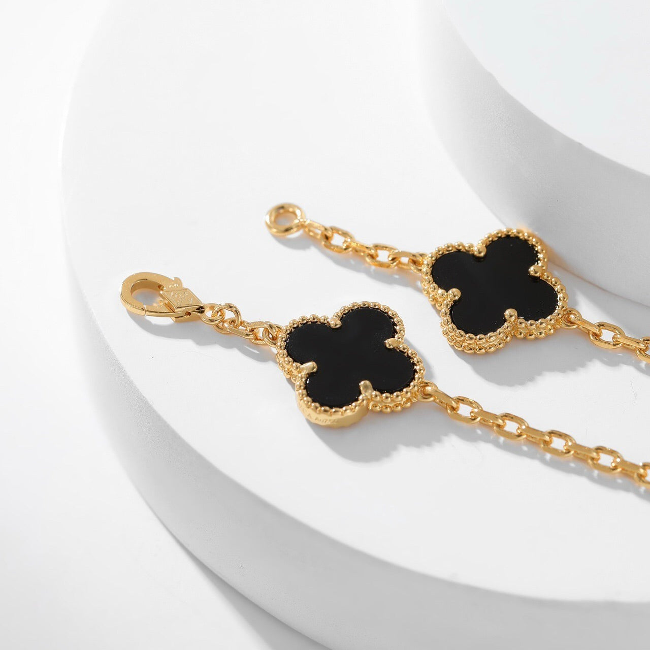 [Clover Jewelery]CLOVERS THE 10-MOTIFS ONYX NECKLACE
