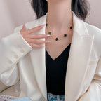 [Clover Jewelry]CLOVERS DAS 10-MOTIVE ONYX COLLIER