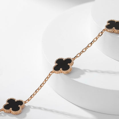 [Clover Jewelery]CLOVERS THE 10-MOTIFS ONYX NECKLACE