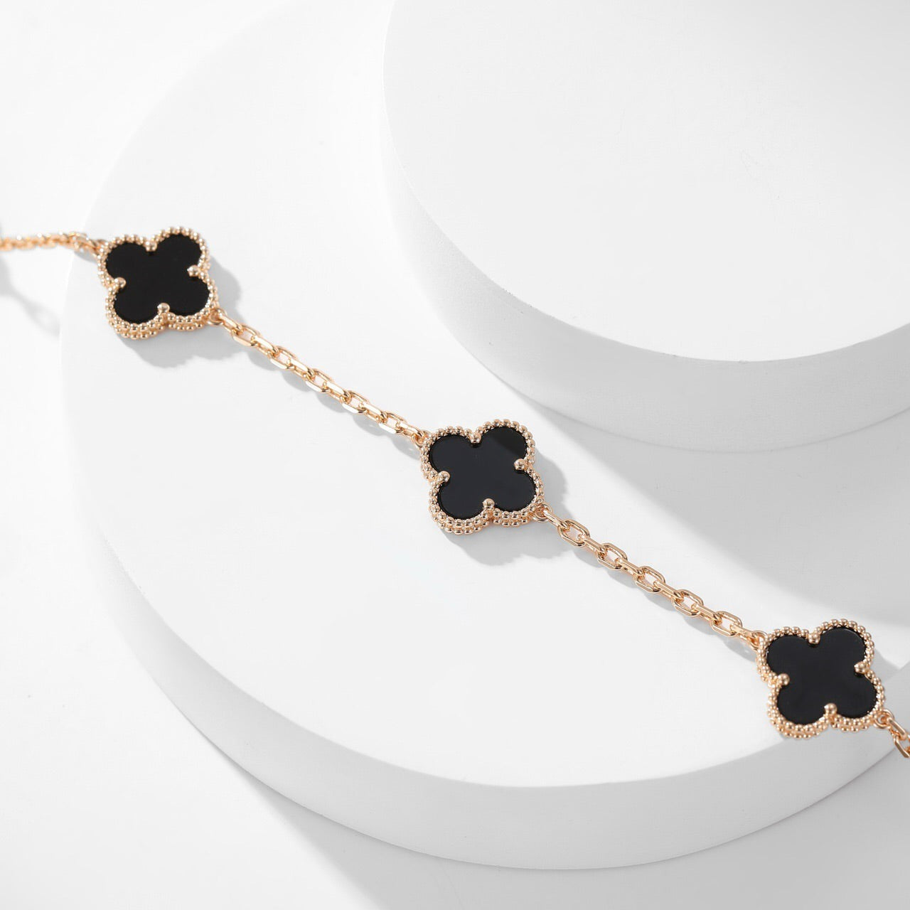 [Clover Jewelery]CLOVERS THE 10-MOTIFS ONYX NECKLACE