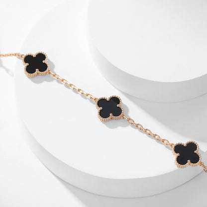[Clover Jewelery]CLOVERS THE 10-MOTIFS ONYX NECKLACE