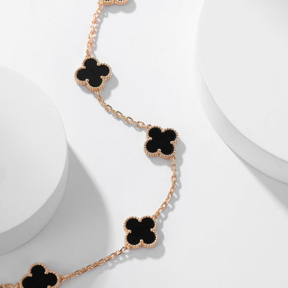 [Clover Jewelery]CLOVERS THE 10-MOTIFS ONYX NECKLACE
