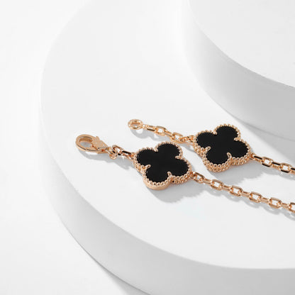 [Clover Jewelery]CLOVERS THE 10-MOTIFS ONYX NECKLACE