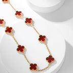 [Clover Jewelry]CLOVERS THE 10-MOTIFS KARNEOL-HALSKETTE