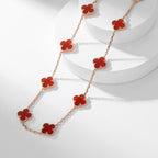 [Clover Jewelry]CLOVERS THE 10-MOTIFS KARNEOL-HALSKETTE