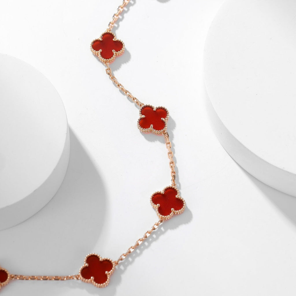 [Clover Jewelry]CLOVERS THE 10-MOTIFS KARNEOL-HALSKETTE