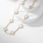 [Clover Jewelry]CLOVERS THE 10-MOTIFS WEISSE PERLMUTT-HALSKETTE