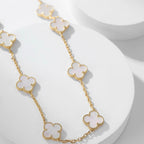 [Clover Jewelry]CLOVERS THE 10-MOTIFS WEISSE PERLMUTT-HALSKETTE