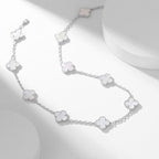 [Clover Jewelry]CLOVERS THE 10-MOTIFS WEISSE PERLMUTT-HALSKETTE