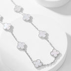 [Clover Jewelry]CLOVERS THE 10-MOTIFS WEISSE PERLMUTT-HALSKETTE