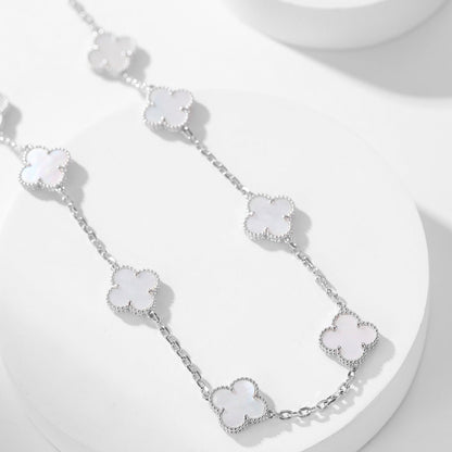 [Clover Jewelery]CLOVERS THE 10-MOTIFS WHITE MOTHER OF PEARL NECKLACE