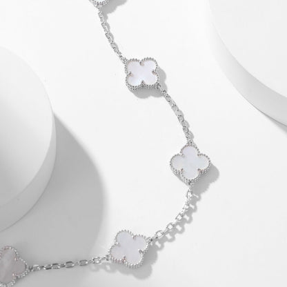[Clover Jewelery]CLOVERS THE 10-MOTIFS WHITE MOTHER OF PEARL NECKLACE