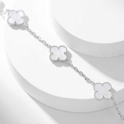 [Clover Jewelery]CLOVERS THE 10-MOTIFS WHITE MOTHER OF PEARL NECKLACE