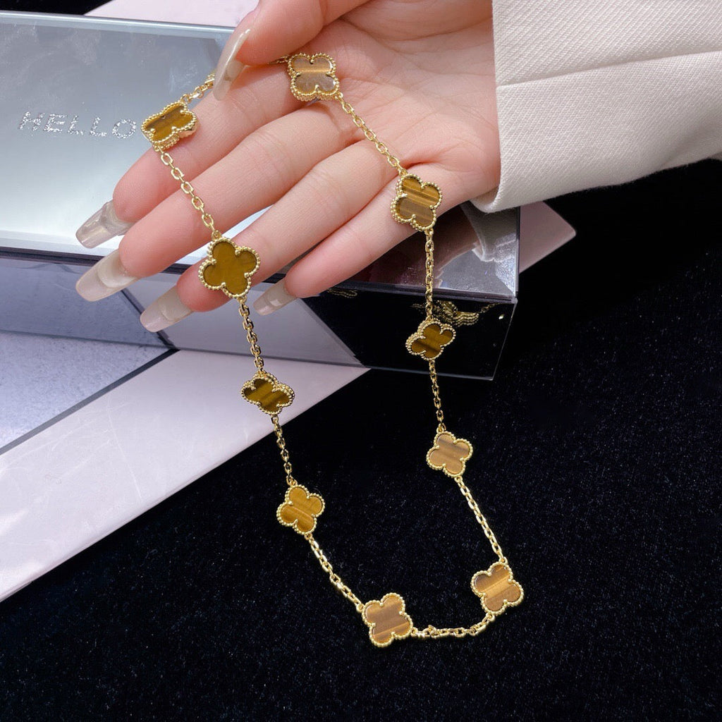 [Clover Schmuck]CLOVERS DAS 10-MOTIVE TIGERAUGE COLLIER