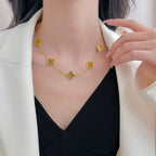 [Clover Schmuck]CLOVERS DAS 10-MOTIVE TIGERAUGE COLLIER