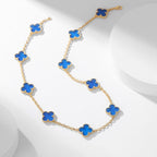[Clover Jewelry]CLOVERS THE 10-MOTIFS BLUE AGATE NECKLACE