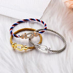 [Clover Jewelry]ホースシューブレスレット ゴールド ラージ