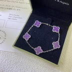 [Clover Jewelry]CLOVER  5 MOTIFS  PURPLE VIOLET BRACELET