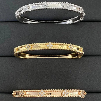 [Clover Jewelery]CLOVER BRACELET 4MM DIAMONDS