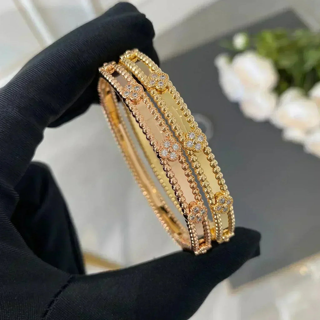 [Clover Jewelry]CLOVER BRACELET 4MM DIAMONDS