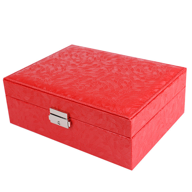 EXQUISITE SCHMUCKDOSE AUS PU-LEDER MIT SCHLOSS