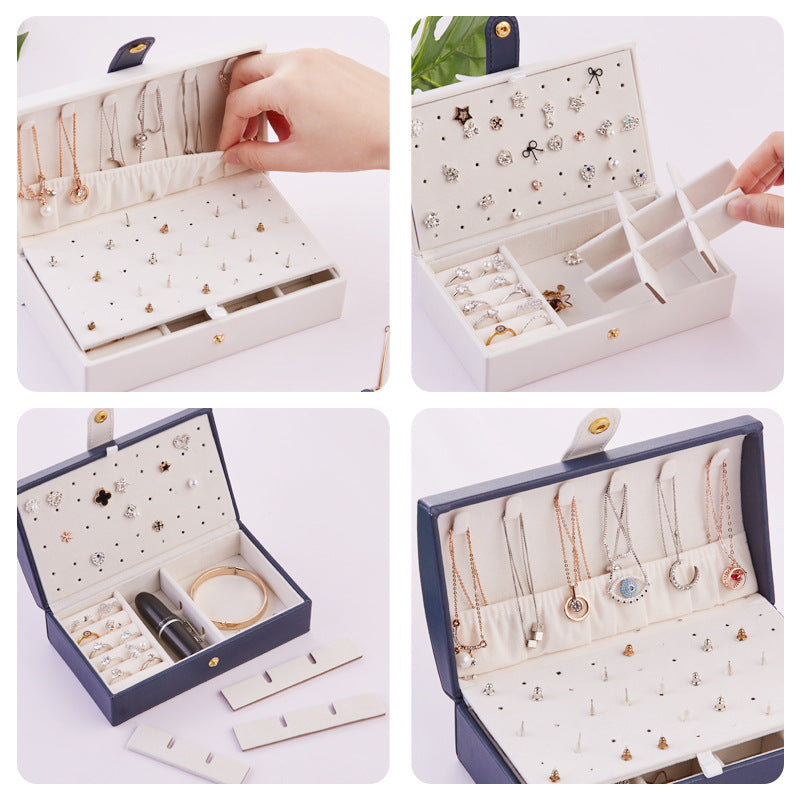 EXQUISITE PU-LEDER SCHMUCKSCHATULLE TRAGBAR