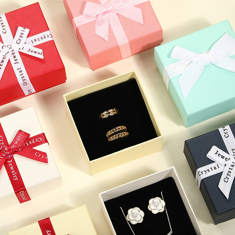 SCHMUCKSCHATULLE GESCHENKBOX MIT SCHLEIFE (OHNE LOGO)