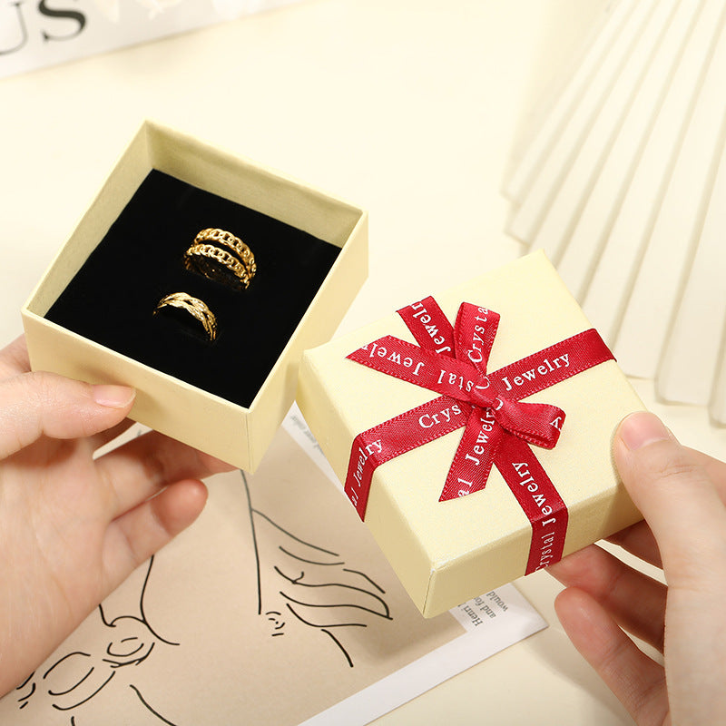 SCHMUCKSCHATULLE GESCHENKBOX MIT SCHLEIFE (OHNE LOGO)
