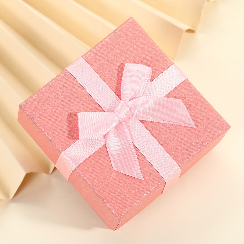 SCHMUCKSCHATULLE GESCHENKBOX MIT SCHLEIFE (OHNE LOGO)
