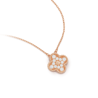 [Clover Jewelery]CLOVER 15MM DIAMOND SINGLE FLOWER NECKLACE