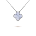 [Clover Jewelry]CLOVER 15MM BLUE CHALCEDONY NECKLACE SILVER