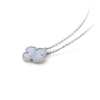 [Clover Jewelry]CLOVER 15MM BLUE CHALCEDONY NECKLACE SILVER