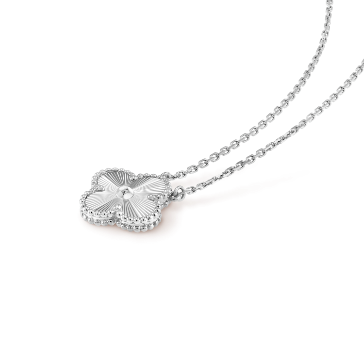 [Clover Jewelery]CLOVER 15MM LASER NECKLACE SILVER