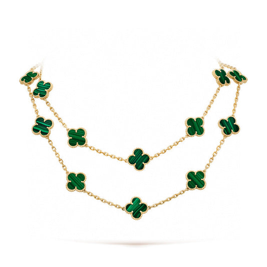 [Clover Jewelery]CLOVER 20 MOTIFS MALACHITE GOLD