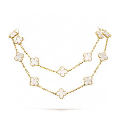 [Clover Jewelery]CLOVER 20 MOTIFS WHITE MOP NECKLACE