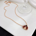 [Clover Jewelry]LUCKY KARNEOL MARIENKÄFER KETTE