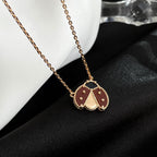 [Clover Jewelry]LUCKY KARNEOL MARIENKÄFER KETTE