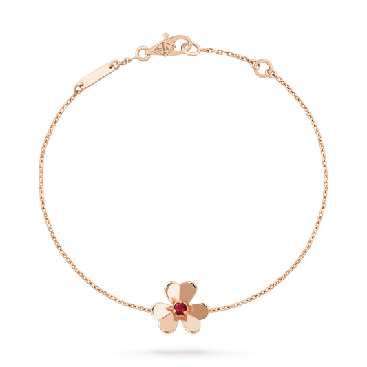 [Clover Jewellery] FRIVOLE GOLD BLUME ROSA MALACHIT ARMBAND