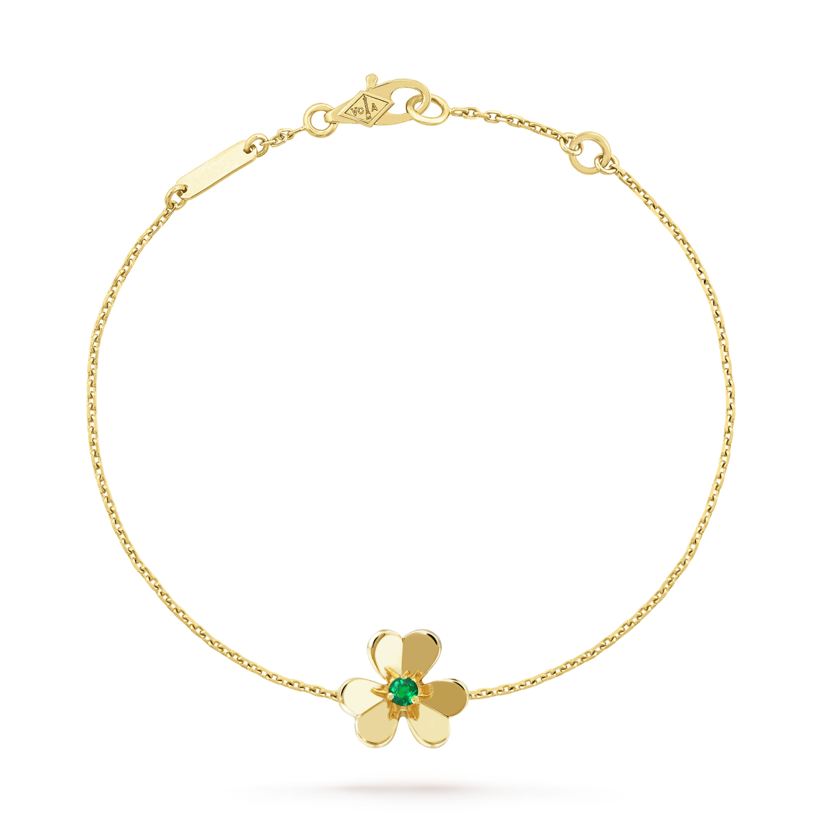 [Clover Jewellery] FRIVOLE GOLD BLUME ROSA MALACHIT ARMBAND