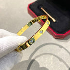 [Clover Jewelry]ラブブレスレット 6.1mm ダイヤモンド10石