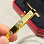 [Clover Jewelry]ラブブレスレット 6.1mm ダイヤモンド10石