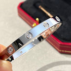 [Clover Jewelry]ラブブレスレット 6.1mm ダイヤモンド10石