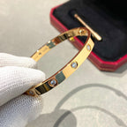 [Clover Jewelry]ラブブレスレット 6.1mm ダイヤモンド10石