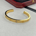 [Clover Jewelry]LOVE BRACELET 6.1MM 1 DIAMOND OPEN CUFF