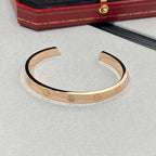 [Clover Jewelry]LOVE BRACELET 6.1MM 1 DIAMOND OPEN CUFF
