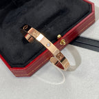 [Clover Jewelry]LOVE BRACELET 6.1MM 1 DIAMOND OPEN CUFF