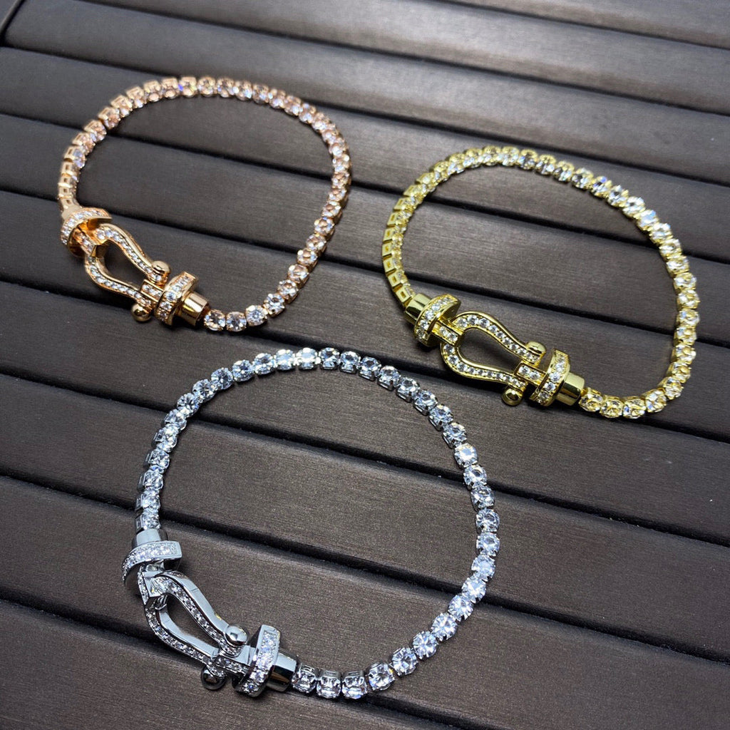 [Clover Jewelry]FORCE  HORSESHOE  DIAMOND TENNIS BRACELET