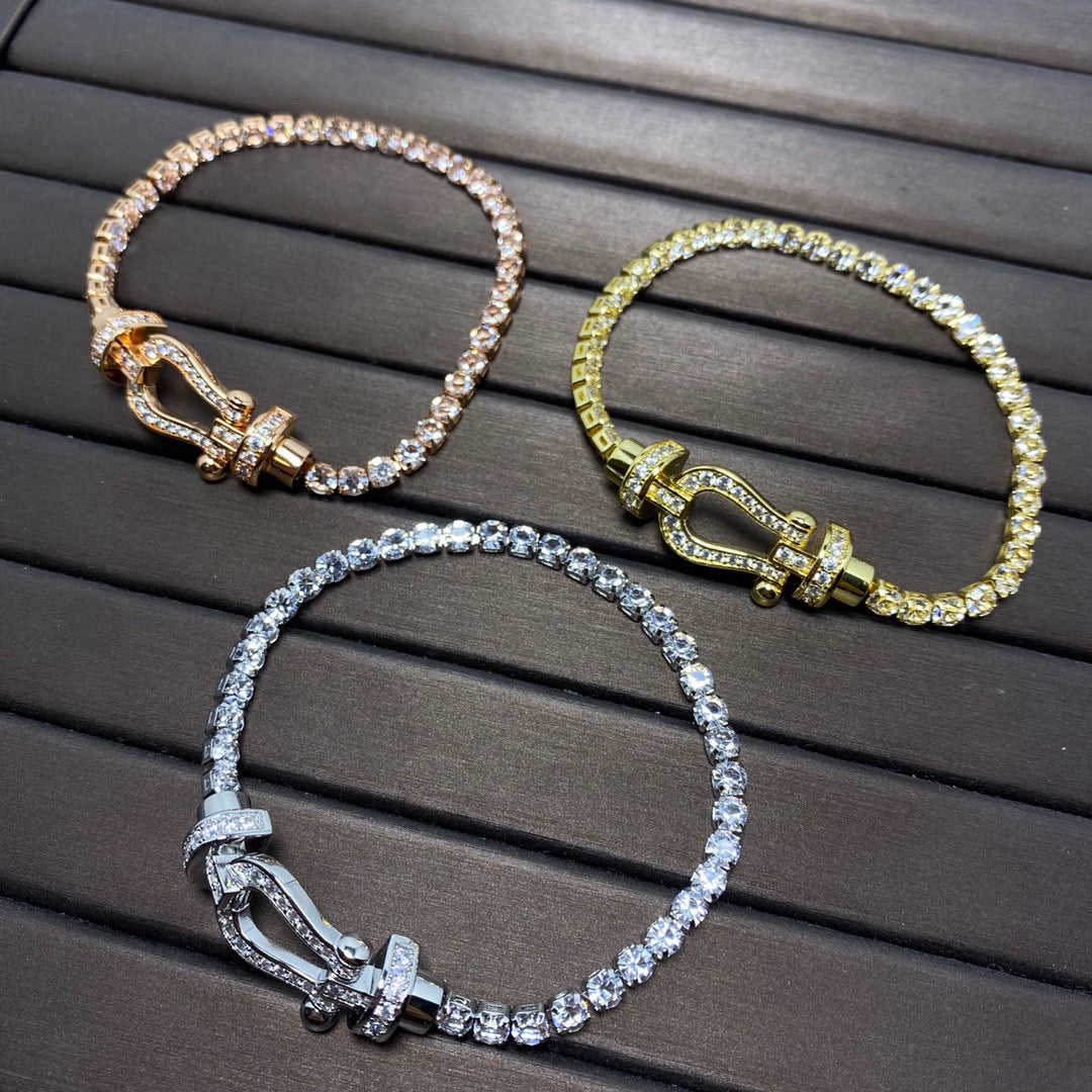 [Clover Jewelry]FORCE  HORSESHOE  DIAMOND TENNIS BRACELET