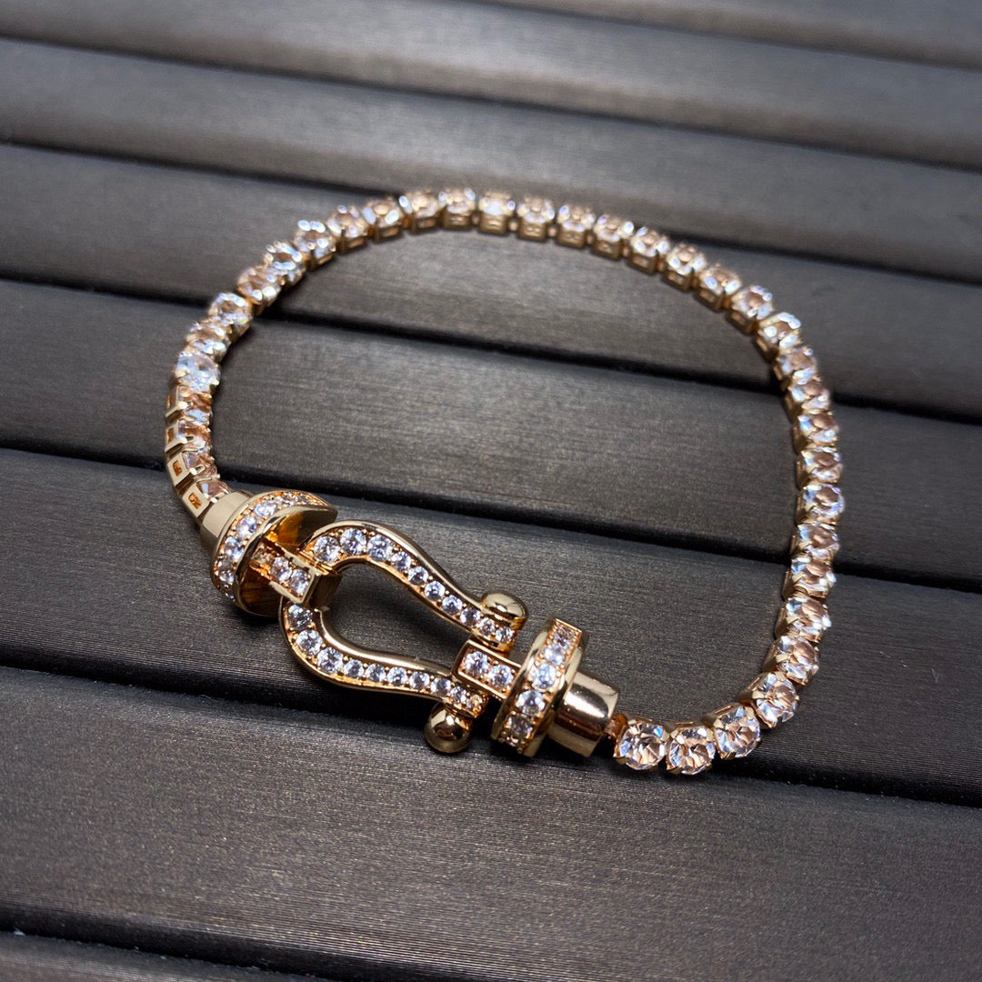 [Clover Jewelry]FORCE  HORSESHOE  DIAMOND TENNIS BRACELET